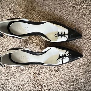 Franco Sarto Black and White heels with Elegant Design